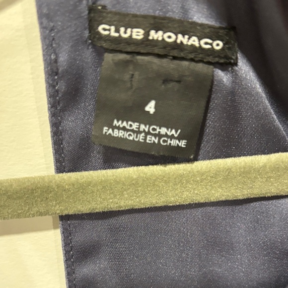 Elegant 100% Silk Navy Blue Halter Dress - Picture 4 of 5